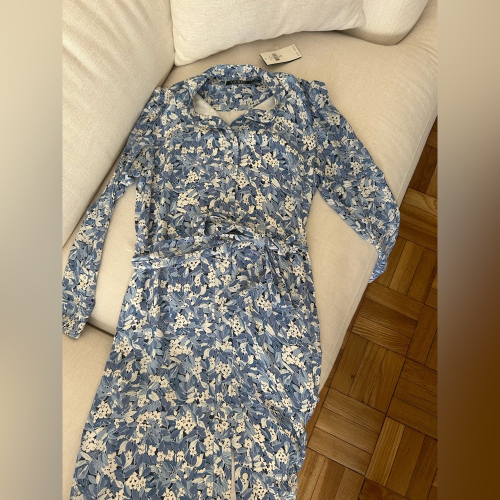 Lauren Ralph Lauren Floral Long Sleeve Midi Dress